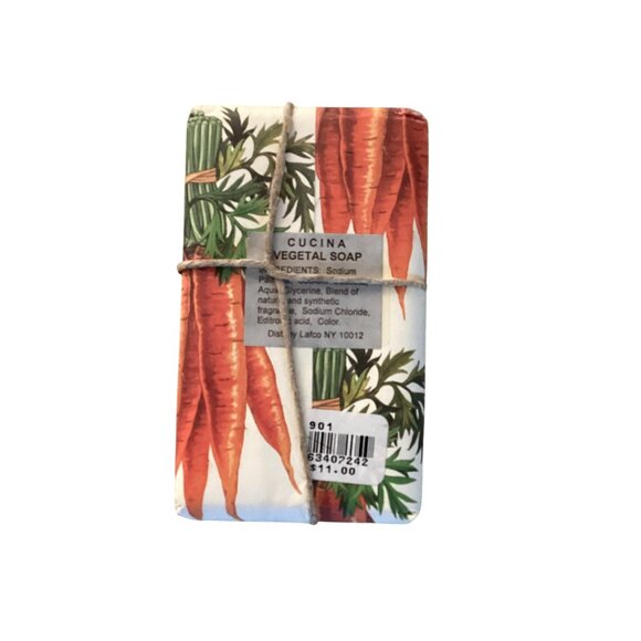 Sapone Per Cucina  CARROT Vegetable Soap Bar Italy LAFCO 10.7 oz - Picture 2 of 4